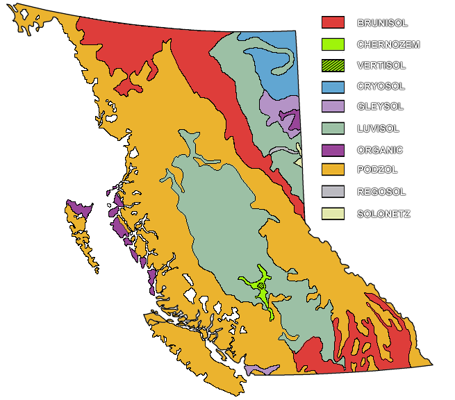 Soil Map of British Columbia