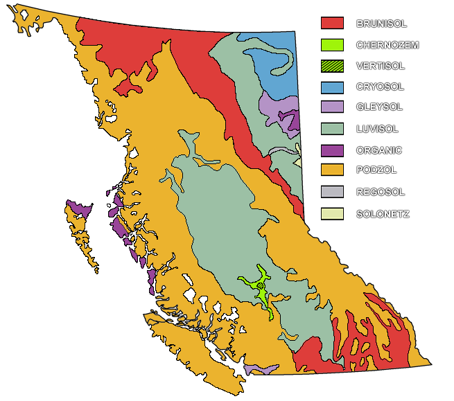 Soil Map of British Columbia